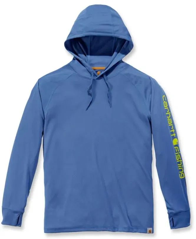 Carhartt Force Angler Graphic Hoodie, blau, Größe S für Männer