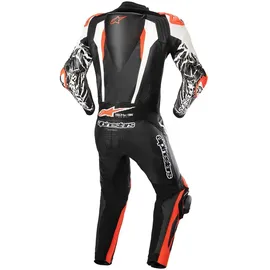 Alpinestars Absolute V2 Lederkombi - Schwarz/Weiß/Neon-Rot / 46