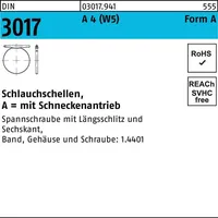 Industrial Quality Supplies DIN 3017 Schlauchschellen, mit Schneckenantrieb A