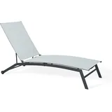 Ondis24 Sonnenliege Chaise Kunststoff anthrazit/weiß