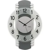 AMS Funkwanduhr AMS, grau (anthrazit), Wanduhren, Damen, B/H/L: 28cm