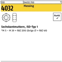 Bufab Sechskantmutter ISO 4032 M3 Messing 100 Stück