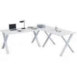 VCM Eckschreibtisch Lona Weiß