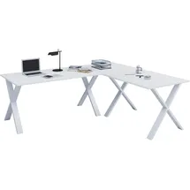 VCM Eckschreibtisch Lona Weiß