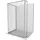 Mexen Kioto Duschtrennwand Walk-in 120 x 110 cm schwarz/weiß 800-120-110-221-20-70