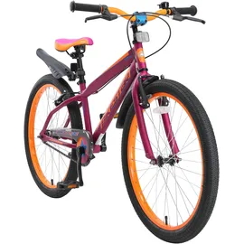 Bikestar Kinderfahrrad Urban Jungle 24-Zoll lila/orange violett 32, CM