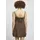 URBAN CLASSICS Vicose Kurzes ärmelloses Kleid Brown 5XL
