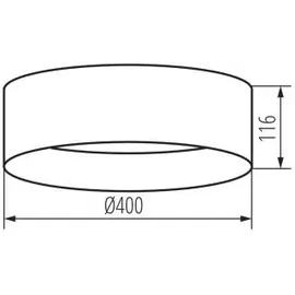 KANLUX Rifa 1 LED Deckenleuchte 17,5W weiß 40 cm