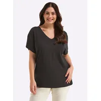 sheego Halbarmshirt in schwarz | Gr.: 52/54