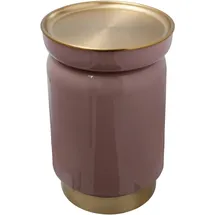 Kayoom Beistelltisch Gold Altrosa Metall, Uni, rund, Sockel, 31,5x46,5x31,5 cm,