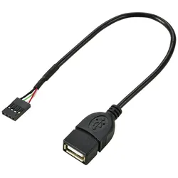 Renkforce USB-Kabel USB 2.0 Pfostenstecker 4pol., USB-A Buchse 0.20 m Schwarz RF-5719746