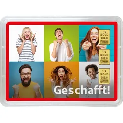 Goldbarren 3g Geschafft - Jubel (Motivbox)