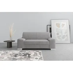 2-Sitzer DOMO COLLECTION "Anzio", grau, B:184cm H:85cm T:93cm, Sofas, wahlweise mit Federkern