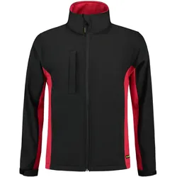 Softshelljacke Bicolor "402002" Workwear - 4XL - black/red