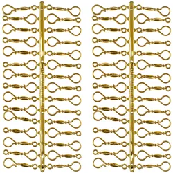 60 Stück Weihnachtskugeln Haken `Gold Candy` Aufhänger