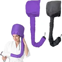 UILYNIU 2 Stück Schwarz Lila Trockenhauben für Haare Diffusor Cap für Locken, Diffuser Haube, Diffusor Aufsatz Föhn, Haube Föhnhaube, Diffusor Föhn für Tiefenpflege Trockenes Styling Lockiges Haar