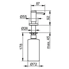 Keuco Plan Seifenspender 500ml Verchromt