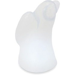 HIMALAYA SALT DREAMS Salzkristall-Tischlampe Engel, LED wechselbar, Warmweiß, Handgefertigt aus Salzkristall – jeder Stein ein Unikat, H: ca.13 cm weiß