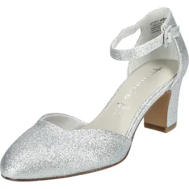 TAMARIS Damen Pumps mit Blockabsatz, metallic, 40 EU
