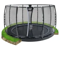 EXIT TOYS Dynamic ebenerdiges Trampolin 366 cm inkl. Sicherheitsnetz schwarz