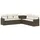 vidaXL Sofa Set 7 pcs Loungesofa braun/weiß