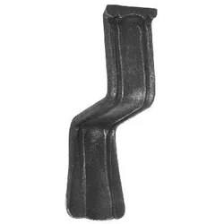 Zierhalter / Material: 41x8 mm Höhe:150mm / Stahl (Roh) S235JR