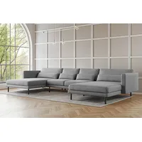 Fun Möbel Wohnlandschaft U-Form Sofa AGADA in Stoff Verita