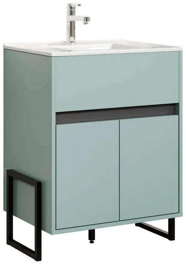 Preisvergleich Produktbild ebuy24 Waschbeckenschrank Matix Waschbeckenunterschrank blau, grau. blau