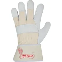 strongHand Handschuh CALCUTTA EN388 Gr.12 naturfarben Rindleder Doppelnaht gummierte Stulpe