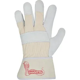 strongHand Handschuh CALCUTTA EN388 Gr.12 naturfarben Rindleder Doppelnaht gummierte Stulpe