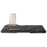 Nedis GKBD200BKUS Tastatur USB 2.0 - Folientasten - LED - US International Schwarz