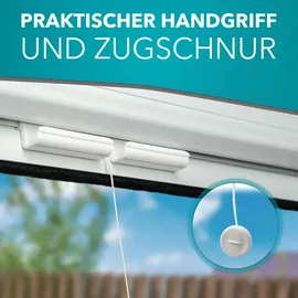 APANA Insektenschutz Fenster Rollo 60 x 100 cm weiß
