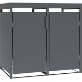 Mülltonnenbox 132 x 124 x 80 cm Metall Anthrazit - Grau