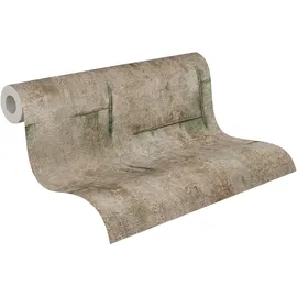 A.S. Création Vliestapete Betonoptik 10 m x 0,64 m 1 St Beige/Braun/Grau/Grün 790854