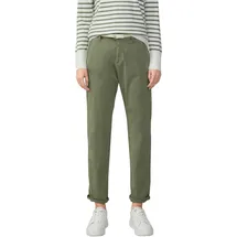 s.Oliver Chinohose S.OLIVER, Damen, Gr. 42, N-Gr, grün (shadow khaki), Web, Obermaterial: 98% Baumwolle, 2% Elasthan, unifarben, lang, Hosen Chinohose, mit Gürtel