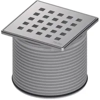 TECE drainpoint S Rostrahmen Edelstahl, 100 x 100 mm, inklusive Designrost quadratum