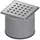 TECE drainpoint S Rostrahmen Edelstahl, 100 x 100 mm, inklusive Designrost quadratum