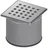 TECE drainpoint S Rostrahmen Edelstahl, 100 x 100 mm, inklusive Designrost quadratum