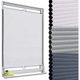 Woltu Wabenplissee 75 x 220 cm weiß/weiß