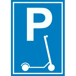 P Parkplatz E- Scooter Schild A5 (148x210mm)