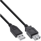 InLine USB 2.0 Verlängerung, Stecker / Buchse, Typ-A, schwarz, 1m