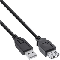 InLine USB 2.0 Verlängerung, Stecker / Buchse, Typ-A, schwarz, 1m