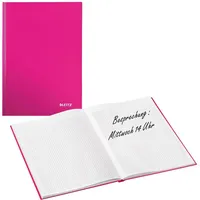 Leitz Notizbuch WOW A4 kariert, pink