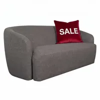 MR.DEKO Loungesofa Lounge Sofa Loconia – 2,5-Sitzer, 170x76x89 cm, grau, skandinavisch, 2,5-Sitzer Sofa, montiert geliefert, kombinierbar mit Sessel 1 Teile, Couch mit geschwungenen Armlehnen & Komfortkissen, Strukturstoff grau