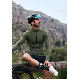 Danish Endurance Langarmshirt Aero LS Cycling Jersey in marineblau - M