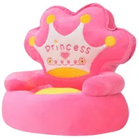 vidaXL Kindersofa Kindersessel Stoffsessel Sitzkissen Thron Plüschsessel Minisessel Prin rosa