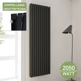 Heizkörper Anthrazit Röhren Paneelheizkorper Vertikal 1800x590mm Doppellagig - Elegant