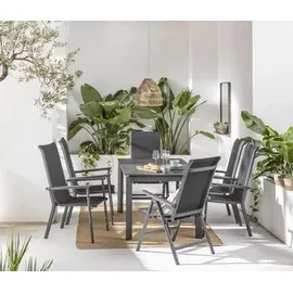 Dehner Klappsessel Cleveland 66,5 x 60 x 109 cm dunkelgrau