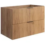 Rodan Waschbeckenunterschrank 2 Schubladen 80 x 57 x 46 cm Braun