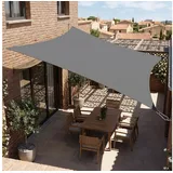 sunula Sonnensegel Balkon Polyester UV Schutz Sonnenschutz Terrasse Garten Rechteckig Anthrazit 3 x 5 m